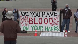 Students at UC Berkeley construct campus tent encampment to protest Israel's actions in Gaza