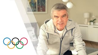 IOC President joins Olympic athletes and fans in a plea to stay active