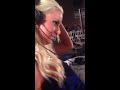 maryse doing her best to keep her composure on commentary