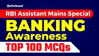 Banking Awareness | TOP 100 MCQs | RBI In News | Current Affairs | General Awareness | RBI Assistant