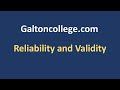 Reliability and Validity