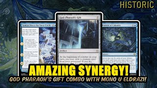 God Pharaoh's Gift, Too Synergistic in Mono Blue Eldrazi! | Historic BO3 Ranked | MTG Arena