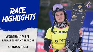 Hofmeister and Prommegger win at brand new venue Krynica | FIS Snowboard World Cup 23-24