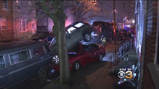 Trash Truck Barrels Down Street, Crashes Into Parked Cars In South Philly