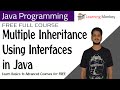 Multiple Inheritance Using Interfaces in Java || Lesson 64 || Java Programming || Learning Monkey ||