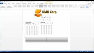 Creating a BBS Observation form in Microsoft Word for data collection with Remark Office OMR