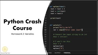 Variable Practice Questions | Python Crash Course Homework 2