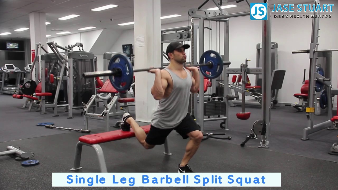 Single Leg Barbell Split Squat Youtube