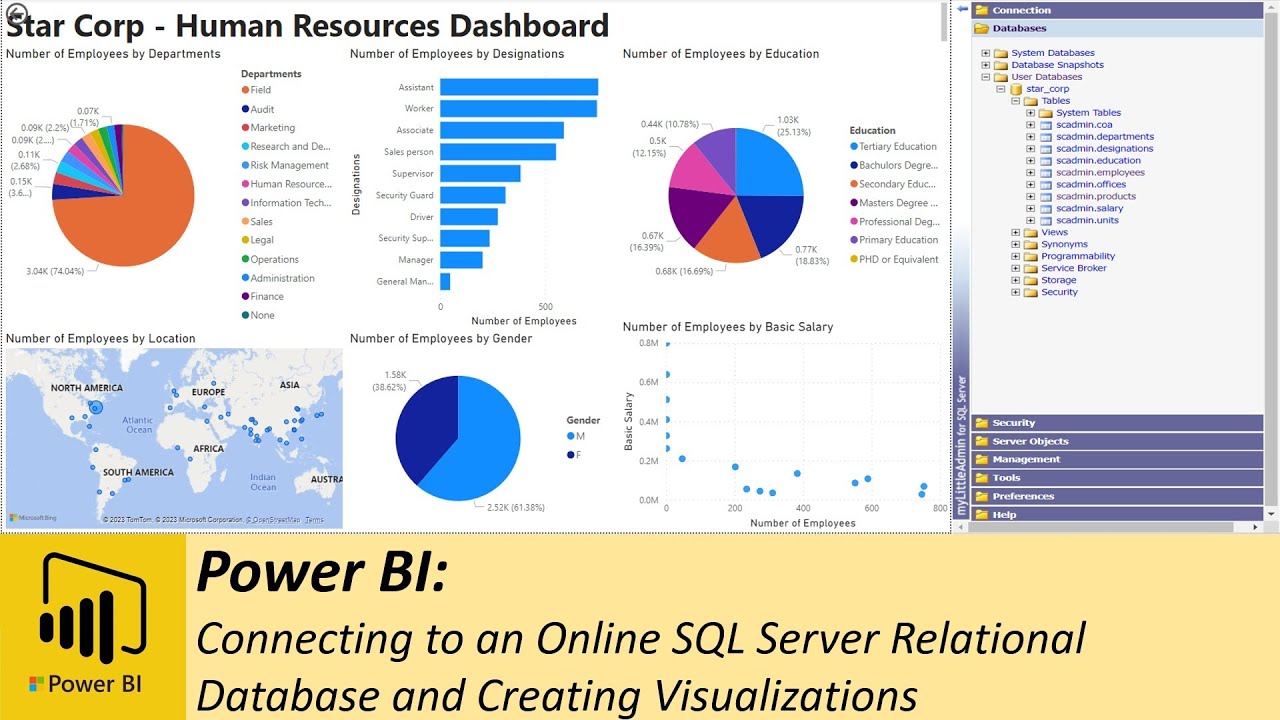Power Bi Connecting To An Online Sql Server Relational Database And