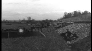 United States 99th Infantry Division soldiers rest in Neustadt, Germany during Wo...HD Stock Footage