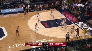 food delivery guy walks on the court during college basketball game