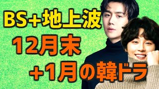 【放送予定スケジュール】2023年12月末と2024年1月に日本のBSと地上波で開始する韓国ドラマ16作【無料 テレビ あらすじ キャスト】