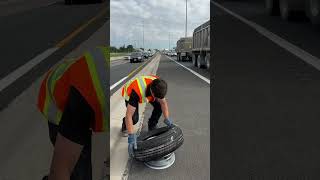 Tire Repair in the MIDDLE of the highway