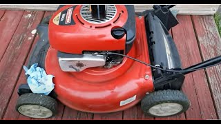 Easy way to change oil on lawn mower.
