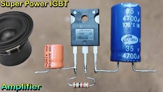 Simple Super Power IGBT Bass Amplifier \\\\ How to Make Amplifier Without IC With IRFP450 - Powerful