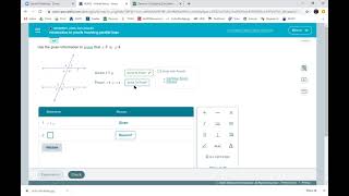 Introduction to proofs involving parallel lines