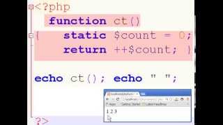 PHP Static Variable in a Function 5a