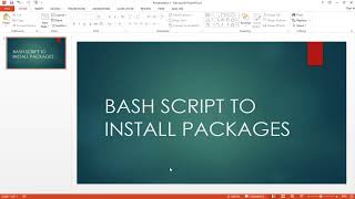 Bash Script To Install Packages