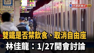 雙鐵是否禁飲食、取消自由座 林佳龍：1/27開會討論－民視新聞