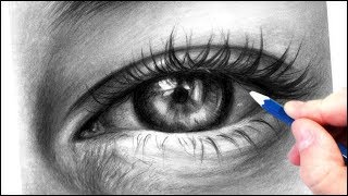 How to Draw a Realistic Eye with Graphite Pencils | Realistic Drawing Tutorial Step by Step