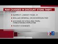 Man charged in discount store theft