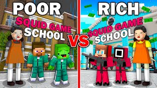 Mikey POOR vs JJ RICH Squid Game SCHOOL in Minecraft - Maizen