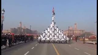 World record by indian army motorcycle display team