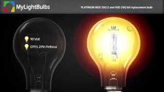 PLATINUM MSD 250/2 and HSD 250/60 replacement bulb