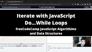 Iterate with JavaScript Do...While Loops (Basic JavaScript) freeCodeCamp tutorial