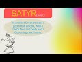 satyr dictionary thesaurus vocabulary synonyms word meaning english language