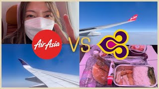 AirAsia(LowCost) vs ThaiAirways(FullService) | เปรียบเทียบ2สายการบินไปเกาหลี | mamories♡