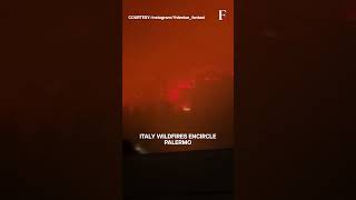 WATCH: Italy Wildfires Turn Night Sky Bright Orange