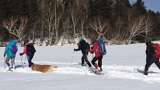 オンネトー湖上　夏と違った景色　スノーシューで散策 （2018/02/24）北海道新聞