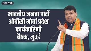 LoP Shri Devendra Fadnavis addressing BJP Maharashtra OBC Morcha meeting, Mumbai