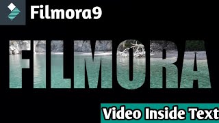How to place a video inside Text Filmora9 Tutorial