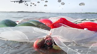 What Happens When US Elite Paratroopers Land in Middle of the Ocean