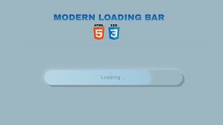Modern Loading Bar Animation Using HTML & CSS