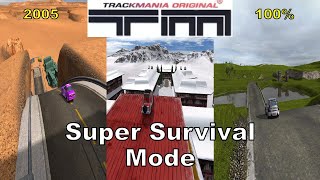 Trackmania Original (2005) - Super Survival Mode 100% Gameplay