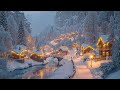 tranquil winter village smooth jazz music snowy nights u0026 warm holiday glow for relaxing evenings❄️