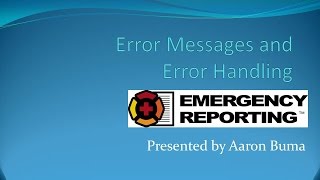 SQL Errors and Error Handling