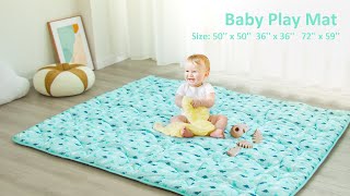 Biloban Baby Play Mat Playpen Mat, Thicker Padded Tummy Time Activity Mat for Infant \u0026 Toddler