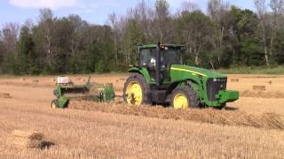 John Deere 8130 Tractor and 348 Baler