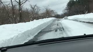 雪道ドライブ、ヤッホー！