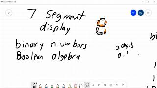 7 Segment Display Decoder Binary Numbers and Boolean Algebra