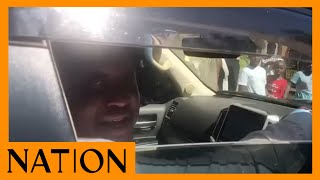 Ex-President Uhuru Kenyatta drives himself in Nyali, Mombasa after attending church service
