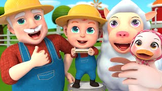 A Day at the Farm Song - The Farmer In The Dell - Animal Sounds Song | Nursery Rhymes & Kids Songs