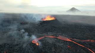 Litli-Hrutur Eruption 2023 Drone Flight 25th July - No Audio