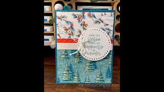 Split Front Sentimental Christmas DSP card, Stampin' Up!