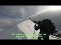 climbing the avalanche peak in winter.