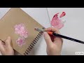 초보자를 위한 아크릴 그림 벚꽃 cherry blossom